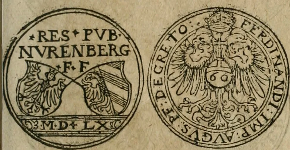 An illustration from Ordonnancie ende instructie naer de welcke voort-aen hen moeten reguleren die ghesworen wisselaers ofte collecteurs vande goude ende silvere penningen, wesende verboden, gheschroyt, te licht oft te seer versleten, ende oversulex verclaert ende ghehouden voor billoen, daer toe geoommitteert om de selve te leveren inde munten van Sijne Majesteyt, ende al daer bekeert te worden in penninghen van hunnen slaghe, 1633, leaf 154