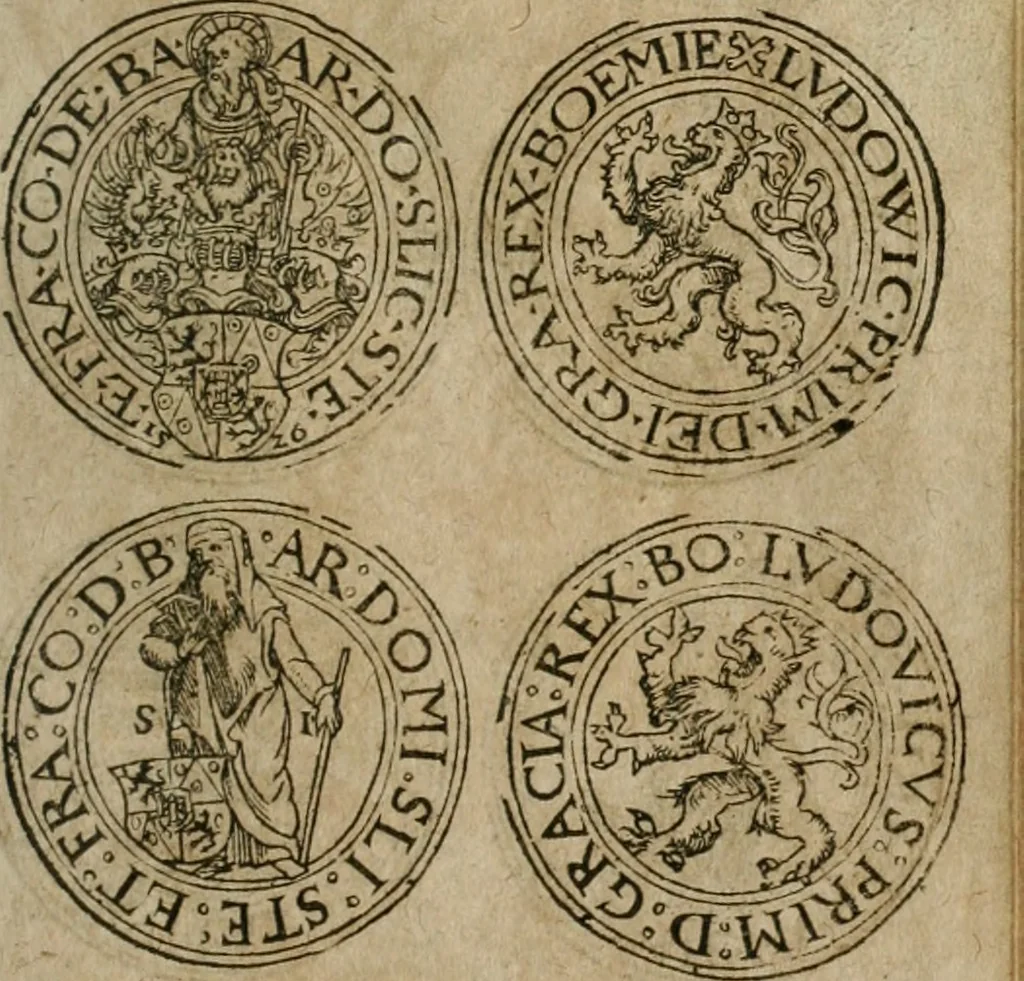An illustration from Ordonnancie ende instructie naer de welcke voort-aen hen moeten reguleren die ghesworen wisselaers ofte collecteurs vande goude ende silvere penningen, wesende verboden, gheschroyt, te licht oft te seer versleten, ende oversulex verclaert ende ghehouden voor billoen, daer toe geoommitteert om de selve te leveren inde munten van Sijne Majesteyt, ende al daer bekeert te worden in penninghen van hunnen slaghe, 1633, leaf 156