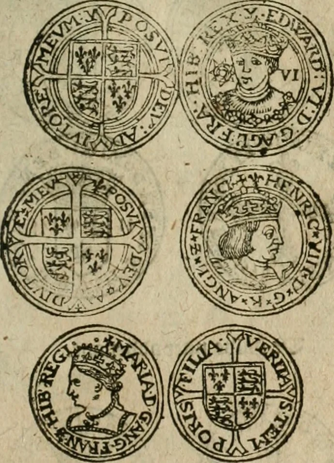 An illustration from Ordonnancie ende instructie naer de welcke voort-aen hen moeten reguleren die ghesworen wisselaers ofte collecteurs vande goude ende silvere penningen, wesende verboden, gheschroyt, te licht oft te seer versleten, ende oversulex verclaert ende ghehouden voor billoen, daer toe geoommitteert om de selve te leveren inde munten van Sijne Majesteyt, ende al daer bekeert te worden in penninghen van hunnen slaghe, 1633, leaf 160