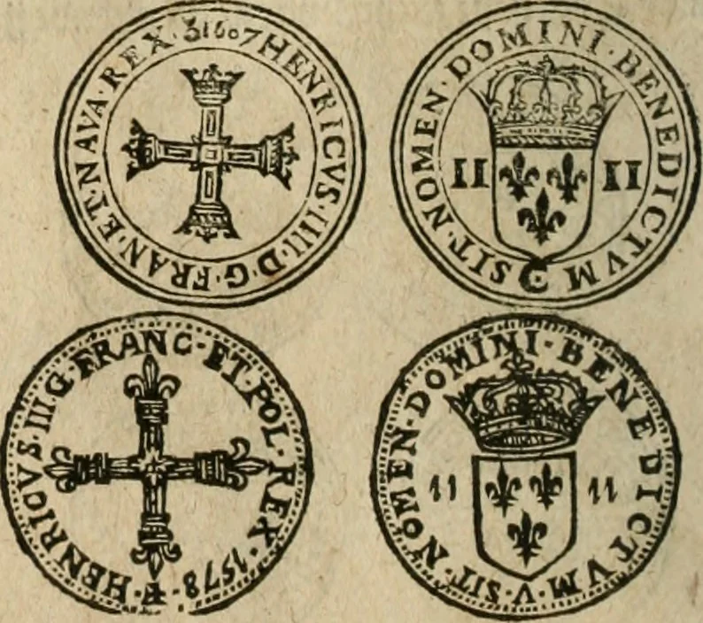 An illustration from Ordonnancie ende instructie naer de welcke voort-aen hen moeten reguleren die ghesworen wisselaers ofte collecteurs vande goude ende silvere penningen, wesende verboden, gheschroyt, te licht oft te seer versleten, ende oversulex verclaert ende ghehouden voor billoen, daer toe geoommitteert om de selve te leveren inde munten van Sijne Majesteyt, ende al daer bekeert te worden in penninghen van hunnen slaghe, 1633, leaf 161