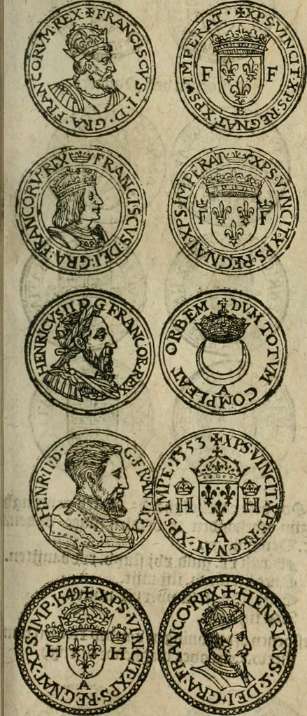 An illustration from Ordonnancie ende instructie naer de welcke voort-aen hen moeten reguleren die ghesworen wisselaers ofte collecteurs vande goude ende silvere penningen, wesende verboden, gheschroyt, te licht oft te seer versleten, ende oversulex verclaert ende ghehouden voor billoen, daer toe geoommitteert om de selve te leveren inde munten van Sijne Majesteyt, ende al daer bekeert te worden in penninghen van hunnen slaghe, 1633, leaf 164