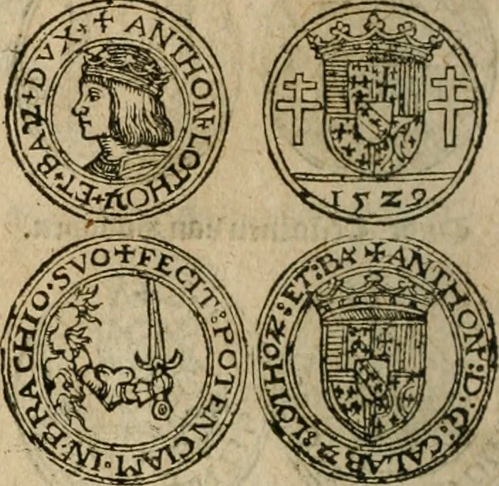 An illustration from Ordonnancie ende instructie naer de welcke voort-aen hen moeten reguleren die ghesworen wisselaers ofte collecteurs vande goude ende silvere penningen, wesende verboden, gheschroyt, te licht oft te seer versleten, ende oversulex verclaert ende ghehouden voor billoen, daer toe geoommitteert om de selve te leveren inde munten van Sijne Majesteyt, ende al daer bekeert te worden in penninghen van hunnen slaghe, 1633, leaf 167