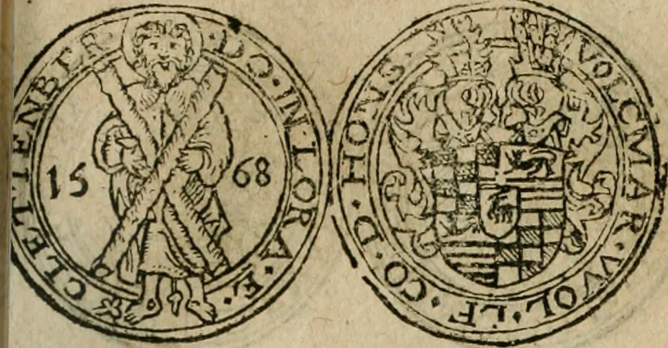 An illustration from Ordonnancie ende instructie naer de welcke voort-aen hen moeten reguleren die ghesworen wisselaers ofte collecteurs vande goude ende silvere penningen, wesende verboden, gheschroyt, te licht oft te seer versleten, ende oversulex verclaert ende ghehouden voor billoen, daer toe geoommitteert om de selve te leveren inde munten van Sijne Majesteyt, ende al daer bekeert te worden in penninghen van hunnen slaghe, 1633, leaf 176