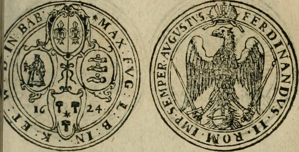 An illustration from Ordonnancie ende instructie naer de welcke voort-aen hen moeten reguleren die ghesworen wisselaers ofte collecteurs vande goude ende silvere penningen, wesende verboden, gheschroyt, te licht oft te seer versleten, ende oversulex verclaert ende ghehouden voor billoen, daer toe geoommitteert om de selve te leveren inde munten van Sijne Majesteyt, ende al daer bekeert te worden in penninghen van hunnen slaghe, 1633, leaf 178