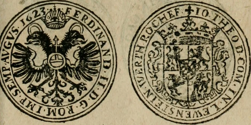 An illustration from Ordonnancie ende instructie naer de welcke voort-aen hen moeten reguleren die ghesworen wisselaers ofte collecteurs vande goude ende silvere penningen, wesende verboden, gheschroyt, te licht oft te seer versleten, ende oversulex verclaert ende ghehouden voor billoen, daer toe geoommitteert om de selve te leveren inde munten van Sijne Majesteyt, ende al daer bekeert te worden in penninghen van hunnen slaghe, 1633, leaf 178