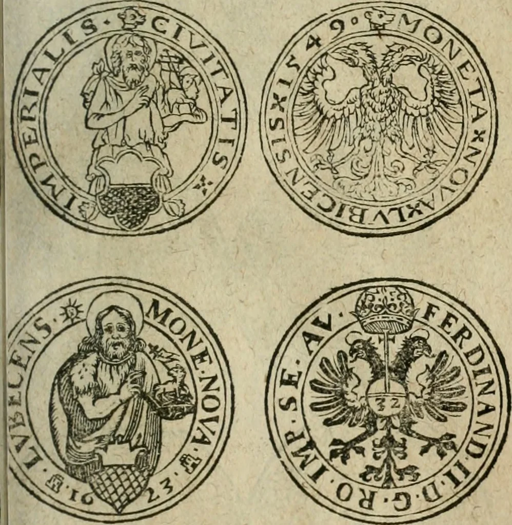 An illustration from Ordonnancie ende instructie naer de welcke voort-aen hen moeten reguleren die ghesworen wisselaers ofte collecteurs vande goude ende silvere penningen, wesende verboden, gheschroyt, te licht oft te seer versleten, ende oversulex verclaert ende ghehouden voor billoen, daer toe geoommitteert om de selve te leveren inde munten van Sijne Majesteyt, ende al daer bekeert te worden in penninghen van hunnen slaghe, 1633, leaf 180