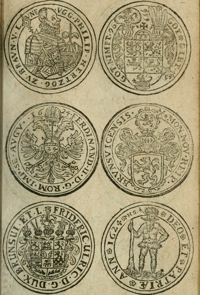 An illustration from Ordonnancie ende instructie naer de welcke voort-aen hen moeten reguleren die ghesworen wisselaers ofte collecteurs vande goude ende silvere penningen, wesende verboden, gheschroyt, te licht oft te seer versleten, ende oversulex verclaert ende ghehouden voor billoen, daer toe geoommitteert om de selve te leveren inde munten van Sijne Majesteyt, ende al daer bekeert te worden in penninghen van hunnen slaghe, 1633, leaf 182