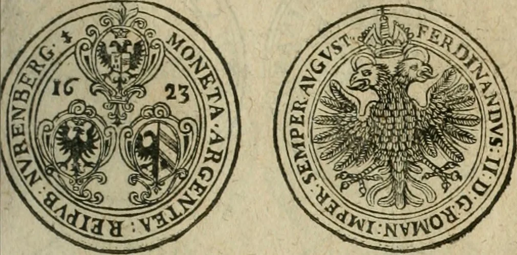 An illustration from Ordonnancie ende instructie naer de welcke voort-aen hen moeten reguleren die ghesworen wisselaers ofte collecteurs vande goude ende silvere penningen, wesende verboden, gheschroyt, te licht oft te seer versleten, ende oversulex verclaert ende ghehouden voor billoen, daer toe geoommitteert om de selve te leveren inde munten van Sijne Majesteyt, ende al daer bekeert te worden in penninghen van hunnen slaghe, 1633, leaf 184