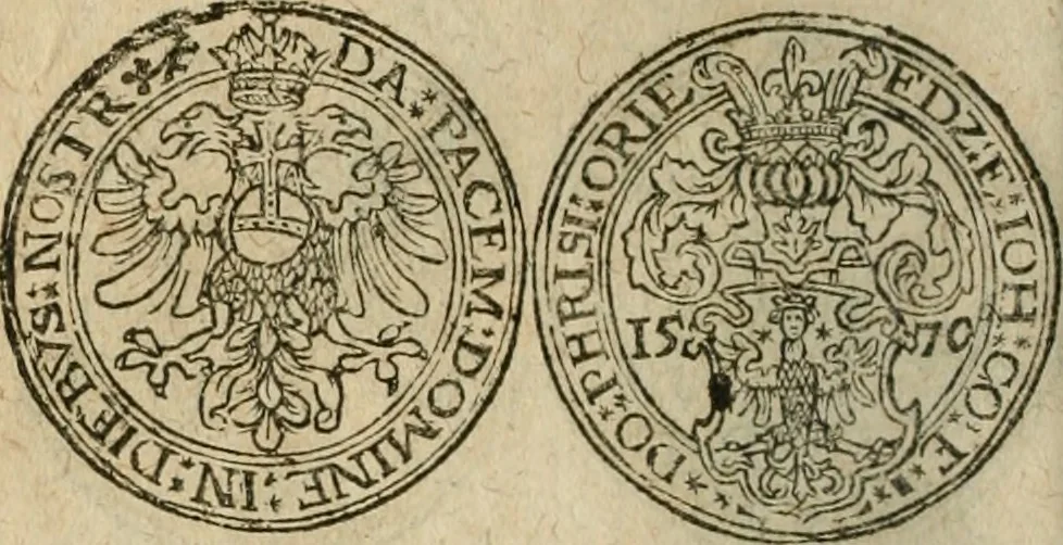 An illustration from Ordonnancie ende instructie naer de welcke voort-aen hen moeten reguleren die ghesworen wisselaers ofte collecteurs vande goude ende silvere penningen, wesende verboden, gheschroyt, te licht oft te seer versleten, ende oversulex verclaert ende ghehouden voor billoen, daer toe geoommitteert om de selve te leveren inde munten van Sijne Majesteyt, ende al daer bekeert te worden in penninghen van hunnen slaghe, 1633, leaf 187