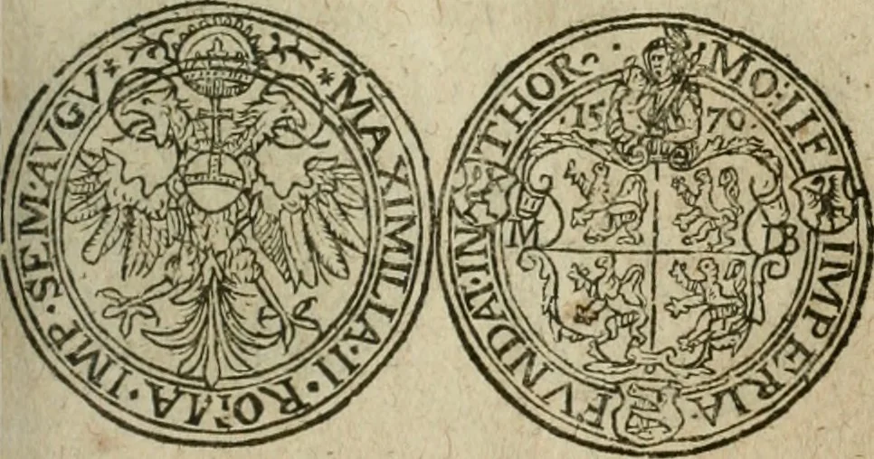 An illustration from Ordonnancie ende instructie naer de welcke voort-aen hen moeten reguleren die ghesworen wisselaers ofte collecteurs vande goude ende silvere penningen, wesende verboden, gheschroyt, te licht oft te seer versleten, ende oversulex verclaert ende ghehouden voor billoen, daer toe geoommitteert om de selve te leveren inde munten van Sijne Majesteyt, ende al daer bekeert te worden in penninghen van hunnen slaghe, 1633, leaf 188