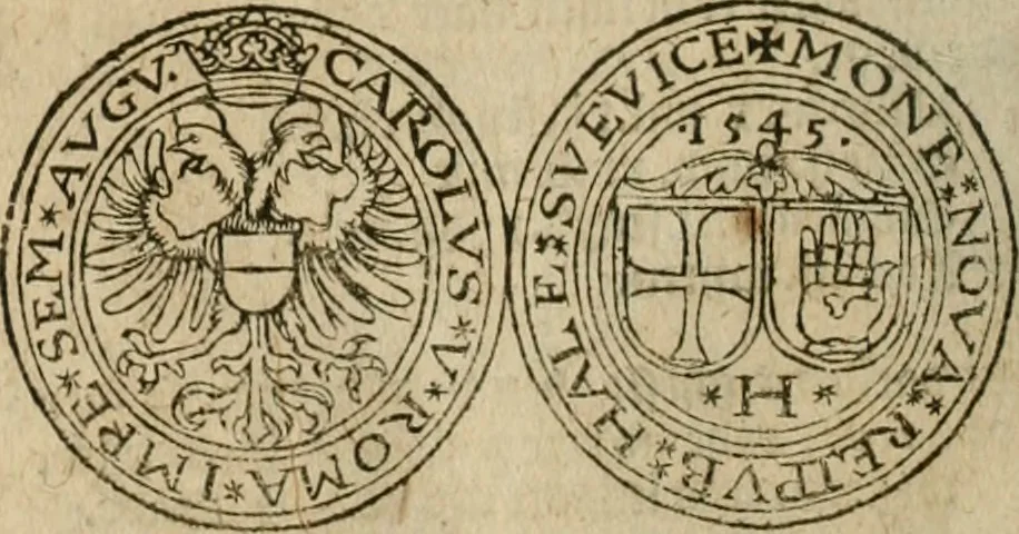 An illustration from Ordonnancie ende instructie naer de welcke voort-aen hen moeten reguleren die ghesworen wisselaers ofte collecteurs vande goude ende silvere penningen, wesende verboden, gheschroyt, te licht oft te seer versleten, ende oversulex verclaert ende ghehouden voor billoen, daer toe geoommitteert om de selve te leveren inde munten van Sijne Majesteyt, ende al daer bekeert te worden in penninghen van hunnen slaghe, 1633, leaf 189