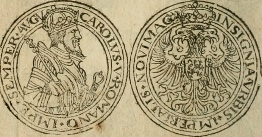 An illustration from Ordonnancie ende instructie naer de welcke voort-aen hen moeten reguleren die ghesworen wisselaers ofte collecteurs vande goude ende silvere penningen, wesende verboden, gheschroyt, te licht oft te seer versleten, ende oversulex verclaert ende ghehouden voor billoen, daer toe geoommitteert om de selve te leveren inde munten van Sijne Majesteyt, ende al daer bekeert te worden in penninghen van hunnen slaghe, 1633, leaf 191