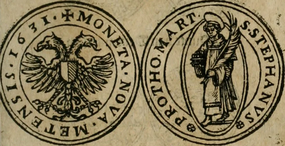 An illustration from Ordonnancie ende instructie naer de welcke voort-aen hen moeten reguleren die ghesworen wisselaers ofte collecteurs vande goude ende silvere penningen, wesende verboden, gheschroyt, te licht oft te seer versleten, ende oversulex verclaert ende ghehouden voor billoen, daer toe geoommitteert om de selve te leveren inde munten van Sijne Majesteyt, ende al daer bekeert te worden in penninghen van hunnen slaghe, 1633, leaf 200