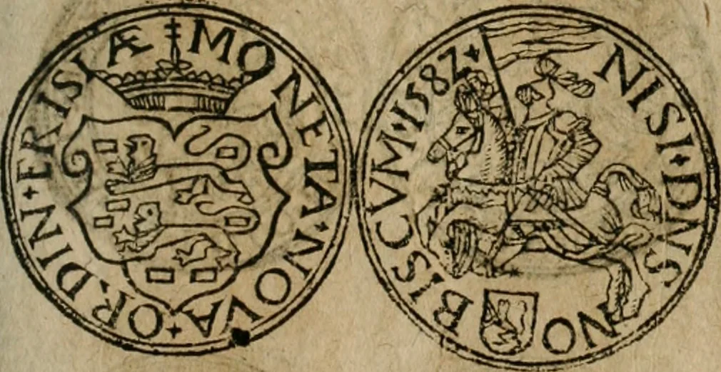 An illustration from Ordonnancie ende instructie naer de welcke voort-aen hen moeten reguleren die ghesworen wisselaers ofte collecteurs vande goude ende silvere penningen, wesende verboden, gheschroyt, te licht oft te seer versleten, ende oversulex verclaert ende ghehouden voor billoen, daer toe geoommitteert om de selve te leveren inde munten van Sijne Majesteyt, ende al daer bekeert te worden in penninghen van hunnen slaghe, 1633, leaf 206