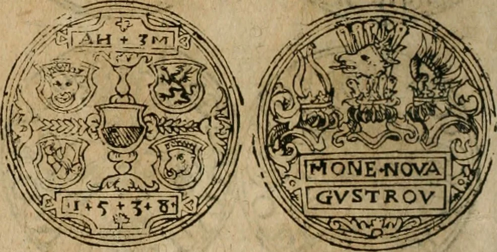 An illustration from Ordonnancie ende instructie naer de welcke voort-aen hen moeten reguleren die ghesworen wisselaers ofte collecteurs vande goude ende silvere penningen, wesende verboden, gheschroyt, te licht oft te seer versleten, ende oversulex verclaert ende ghehouden voor billoen, daer toe geoommitteert om de selve te leveren inde munten van Sijne Majesteyt, ende al daer bekeert te worden in penninghen van hunnen slaghe, 1633, leaf 207