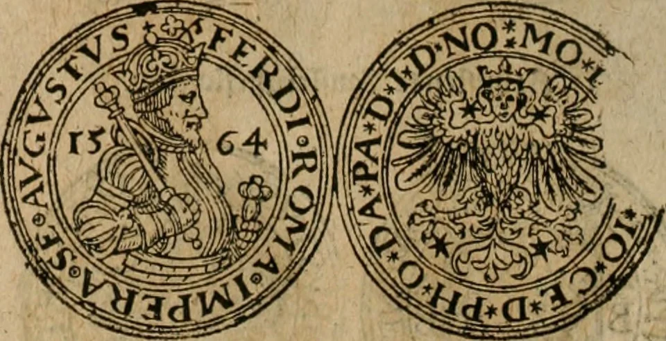 An illustration from Ordonnancie ende instructie naer de welcke voort-aen hen moeten reguleren die ghesworen wisselaers ofte collecteurs vande goude ende silvere penningen, wesende verboden, gheschroyt, te licht oft te seer versleten, ende oversulex verclaert ende ghehouden voor billoen, daer toe geoommitteert om de selve te leveren inde munten van Sijne Majesteyt, ende al daer bekeert te worden in penninghen van hunnen slaghe, 1633, leaf 207