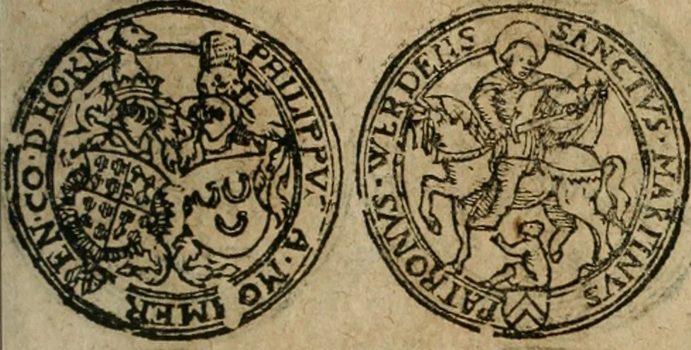 An illustration from Ordonnancie ende instructie naer de welcke voort-aen hen moeten reguleren die ghesworen wisselaers ofte collecteurs vande goude ende silvere penningen, wesende verboden, gheschroyt, te licht oft te seer versleten, ende oversulex verclaert ende ghehouden voor billoen, daer toe geoommitteert om de selve te leveren inde munten van Sijne Majesteyt, ende al daer bekeert te worden in penninghen van hunnen slaghe, 1633, leaf 208