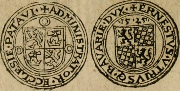 An illustration from Ordonnancie ende instructie naer de welcke voort-aen hen moeten reguleren die ghesworen wisselaers ofte collecteurs vande goude ende silvere penningen, wesende verboden, gheschroyt, te licht oft te seer versleten, ende oversulex verclaert ende ghehouden voor billoen, daer toe geoommitteert om de selve te leveren inde munten van Sijne Majesteyt, ende al daer bekeert te worden in penninghen van hunnen slaghe, 1633, leaf 217