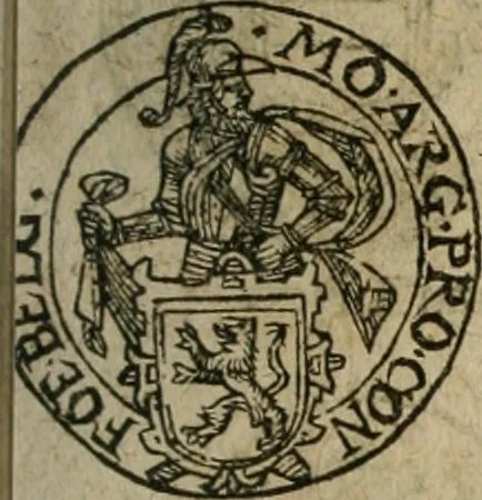 An illustration from Ordonnancie ende instructie naer de welcke voort-aen hen moeten reguleren die ghesworen wisselaers ofte collecteurs vande goude ende silvere penningen, wesende verboden, gheschroyt, te licht oft te seer versleten, ende oversulex verclaert ende ghehouden voor billoen, daer toe geoommitteert om de selve te leveren inde munten van Sijne Majesteyt, ende al daer bekeert te worden in penninghen van hunnen slaghe, 1633, leaf 220