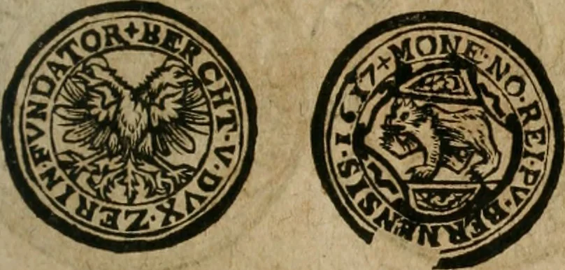 An illustration from Ordonnancie ende instructie naer de welcke voort-aen hen moeten reguleren die ghesworen wisselaers ofte collecteurs vande goude ende silvere penningen, wesende verboden, gheschroyt, te licht oft te seer versleten, ende oversulex verclaert ende ghehouden voor billoen, daer toe geoommitteert om de selve te leveren inde munten van Sijne Majesteyt, ende al daer bekeert te worden in penninghen van hunnen slaghe, 1633, leaf 224