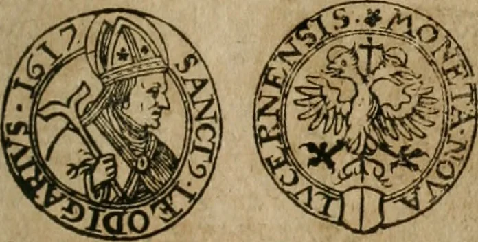An illustration from Ordonnancie ende instructie naer de welcke voort-aen hen moeten reguleren die ghesworen wisselaers ofte collecteurs vande goude ende silvere penningen, wesende verboden, gheschroyt, te licht oft te seer versleten, ende oversulex verclaert ende ghehouden voor billoen, daer toe geoommitteert om de selve te leveren inde munten van Sijne Majesteyt, ende al daer bekeert te worden in penninghen van hunnen slaghe, 1633, leaf 224