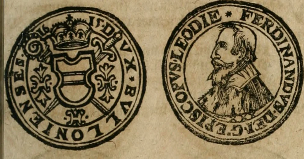 An illustration from Ordonnancie ende instructie naer de welcke voort-aen hen moeten reguleren die ghesworen wisselaers ofte collecteurs vande goude ende silvere penningen, wesende verboden, gheschroyt, te licht oft te seer versleten, ende oversulex verclaert ende ghehouden voor billoen, daer toe geoommitteert om de selve te leveren inde munten van Sijne Majesteyt, ende al daer bekeert te worden in penninghen van hunnen slaghe, 1633, leaf 226