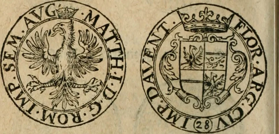 An illustration from Ordonnancie ende instructie naer de welcke voort-aen hen moeten reguleren die ghesworen wisselaers ofte collecteurs vande goude ende silvere penningen, wesende verboden, gheschroyt, te licht oft te seer versleten, ende oversulex verclaert ende ghehouden voor billoen, daer toe geoommitteert om de selve te leveren inde munten van Sijne Majesteyt, ende al daer bekeert te worden in penninghen van hunnen slaghe, 1633, leaf 229