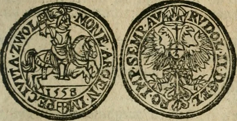 An illustration from Ordonnancie ende instructie naer de welcke voort-aen hen moeten reguleren die ghesworen wisselaers ofte collecteurs vande goude ende silvere penningen, wesende verboden, gheschroyt, te licht oft te seer versleten, ende oversulex verclaert ende ghehouden voor billoen, daer toe geoommitteert om de selve te leveren inde munten van Sijne Majesteyt, ende al daer bekeert te worden in penninghen van hunnen slaghe, 1633, leaf 234