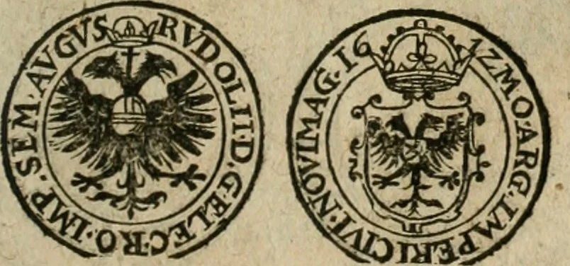 An illustration from Ordonnancie ende instructie naer de welcke voort-aen hen moeten reguleren die ghesworen wisselaers ofte collecteurs vande goude ende silvere penningen, wesende verboden, gheschroyt, te licht oft te seer versleten, ende oversulex verclaert ende ghehouden voor billoen, daer toe geoommitteert om de selve te leveren inde munten van Sijne Majesteyt, ende al daer bekeert te worden in penninghen van hunnen slaghe, 1633, leaf 234