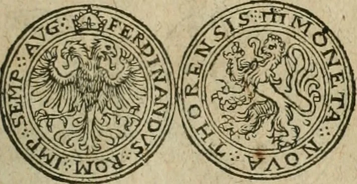 An illustration from Ordonnancie ende instructie naer de welcke voort-aen hen moeten reguleren die ghesworen wisselaers ofte collecteurs vande goude ende silvere penningen, wesende verboden, gheschroyt, te licht oft te seer versleten, ende oversulex verclaert ende ghehouden voor billoen, daer toe geoommitteert om de selve te leveren inde munten van Sijne Majesteyt, ende al daer bekeert te worden in penninghen van hunnen slaghe, 1633, leaf 236