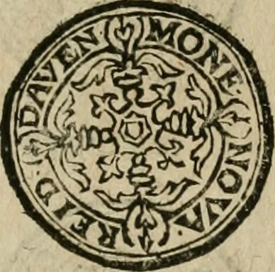 An illustration from Ordonnancie ende instructie naer de welcke voort-aen hen moeten reguleren die ghesworen wisselaers ofte collecteurs vande goude ende silvere penningen, wesende verboden, gheschroyt, te licht oft te seer versleten, ende oversulex verclaert ende ghehouden voor billoen, daer toe geoommitteert om de selve te leveren inde munten van Sijne Majesteyt, ende al daer bekeert te worden in penninghen van hunnen slaghe, 1633, leaf 240