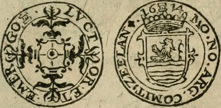An illustration from Ordonnancie ende instructie naer de welcke voort-aen hen moeten reguleren die ghesworen wisselaers ofte collecteurs vande goude ende silvere penningen, wesende verboden, gheschroyt, te licht oft te seer versleten, ende oversulex verclaert ende ghehouden voor billoen, daer toe geoommitteert om de selve te leveren inde munten van Sijne Majesteyt, ende al daer bekeert te worden in penninghen van hunnen slaghe, 1633, leaf 240