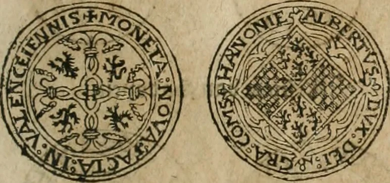 An illustration from Ordonnancie ende instructie naer de welcke voort-aen hen moeten reguleren die ghesworen wisselaers ofte collecteurs vande goude ende silvere penningen, wesende verboden, gheschroyt, te licht oft te seer versleten, ende oversulex verclaert ende ghehouden voor billoen, daer toe geoommitteert om de selve te leveren inde munten van Sijne Majesteyt, ende al daer bekeert te worden in penninghen van hunnen slaghe, 1633, leaf 244