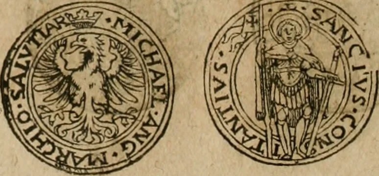 An illustration from Ordonnancie ende instructie naer de welcke voort-aen hen moeten reguleren die ghesworen wisselaers ofte collecteurs vande goude ende silvere penningen, wesende verboden, gheschroyt, te licht oft te seer versleten, ende oversulex verclaert ende ghehouden voor billoen, daer toe geoommitteert om de selve te leveren inde munten van Sijne Majesteyt, ende al daer bekeert te worden in penninghen van hunnen slaghe, 1633, leaf 247