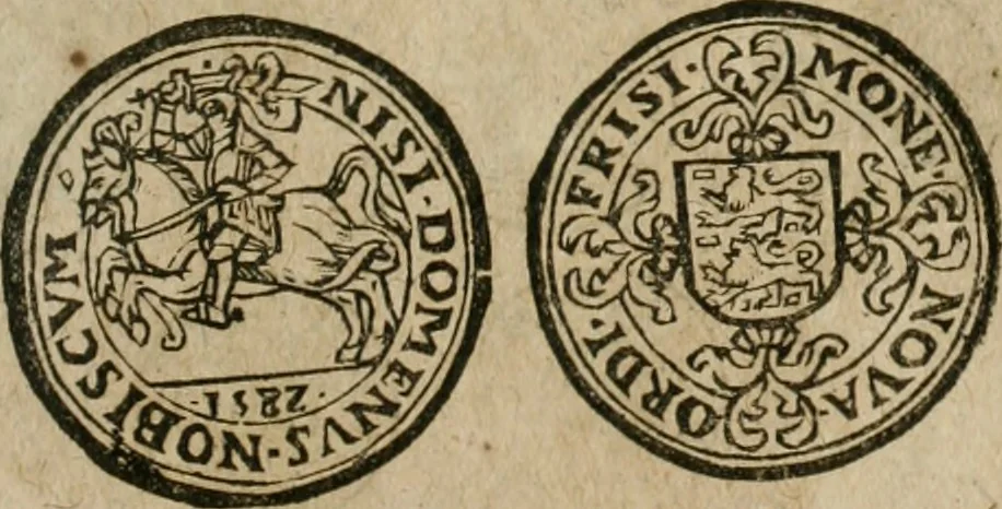 An illustration from Ordonnancie ende instructie naer de welcke voort-aen hen moeten reguleren die ghesworen wisselaers ofte collecteurs vande goude ende silvere penningen, wesende verboden, gheschroyt, te licht oft te seer versleten, ende oversulex verclaert ende ghehouden voor billoen, daer toe geoommitteert om de selve te leveren inde munten van Sijne Majesteyt, ende al daer bekeert te worden in penninghen van hunnen slaghe, 1633, leaf 248