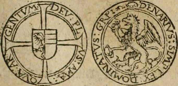 An illustration from Ordonnancie ende instructie naer de welcke voort-aen hen moeten reguleren die ghesworen wisselaers ofte collecteurs vande goude ende silvere penningen, wesende verboden, gheschroyt, te licht oft te seer versleten, ende oversulex verclaert ende ghehouden voor billoen, daer toe geoommitteert om de selve te leveren inde munten van Sijne Majesteyt, ende al daer bekeert te worden in penninghen van hunnen slaghe, 1633, leaf 250