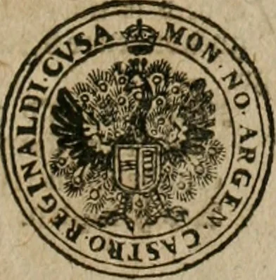 An illustration from Ordonnancie ende instructie naer de welcke voort-aen hen moeten reguleren die ghesworen wisselaers ofte collecteurs vande goude ende silvere penningen, wesende verboden, gheschroyt, te licht oft te seer versleten, ende oversulex verclaert ende ghehouden voor billoen, daer toe geoommitteert om de selve te leveren inde munten van Sijne Majesteyt, ende al daer bekeert te worden in penninghen van hunnen slaghe, 1633, leaf 252