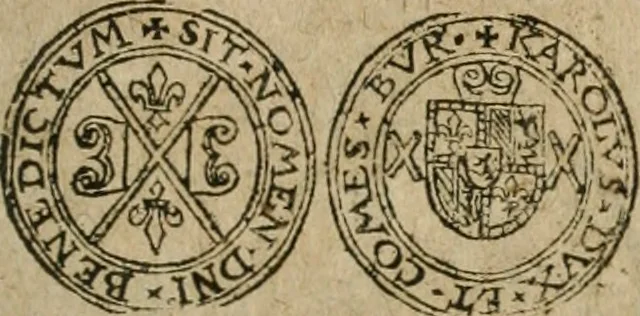 An illustration from Ordonnancie ende instructie naer de welcke voort-aen hen moeten reguleren die ghesworen wisselaers ofte collecteurs vande goude ende silvere penningen, wesende verboden, gheschroyt, te licht oft te seer versleten, ende oversulex verclaert ende ghehouden voor billoen, daer toe geoommitteert om de selve te leveren inde munten van Sijne Majesteyt, ende al daer bekeert te worden in penninghen van hunnen slaghe, 1633, leaf 254