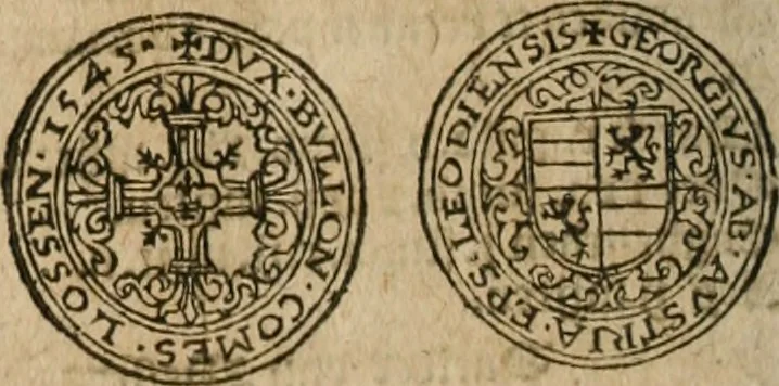 An illustration from Ordonnancie ende instructie naer de welcke voort-aen hen moeten reguleren die ghesworen wisselaers ofte collecteurs vande goude ende silvere penningen, wesende verboden, gheschroyt, te licht oft te seer versleten, ende oversulex verclaert ende ghehouden voor billoen, daer toe geoommitteert om de selve te leveren inde munten van Sijne Majesteyt, ende al daer bekeert te worden in penninghen van hunnen slaghe, 1633, leaf 255