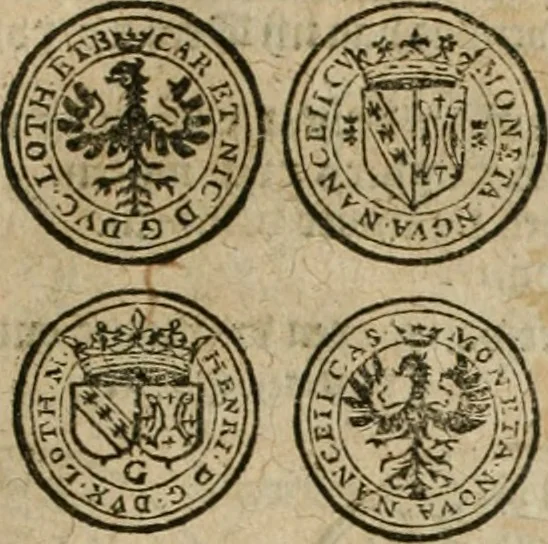 An illustration from Ordonnancie ende instructie naer de welcke voort-aen hen moeten reguleren die ghesworen wisselaers ofte collecteurs vande goude ende silvere penningen, wesende verboden, gheschroyt, te licht oft te seer versleten, ende oversulex verclaert ende ghehouden voor billoen, daer toe geoommitteert om de selve te leveren inde munten van Sijne Majesteyt, ende al daer bekeert te worden in penninghen van hunnen slaghe, 1633, leaf 260