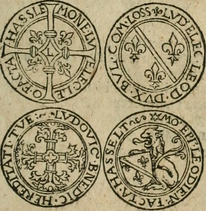 An illustration from Ordonnancie ende instructie naer de welcke voort-aen hen moeten reguleren die ghesworen wisselaers ofte collecteurs vande goude ende silvere penningen, wesende verboden, gheschroyt, te licht oft te seer versleten, ende oversulex verclaert ende ghehouden voor billoen, daer toe geoommitteert om de selve te leveren inde munten van Sijne Majesteyt, ende al daer bekeert te worden in penninghen van hunnen slaghe, 1633, leaf 262