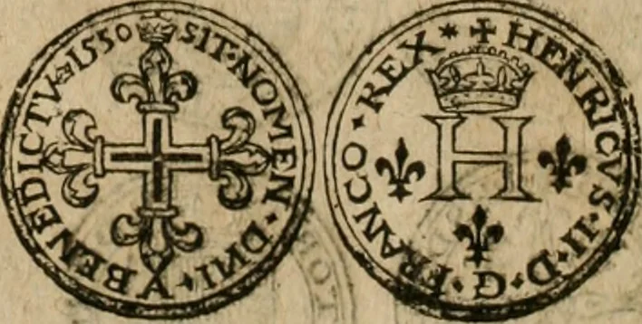 An illustration from Ordonnancie ende instructie naer de welcke voort-aen hen moeten reguleren die ghesworen wisselaers ofte collecteurs vande goude ende silvere penningen, wesende verboden, gheschroyt, te licht oft te seer versleten, ende oversulex verclaert ende ghehouden voor billoen, daer toe geoommitteert om de selve te leveren inde munten van Sijne Majesteyt, ende al daer bekeert te worden in penninghen van hunnen slaghe, 1633, leaf 269