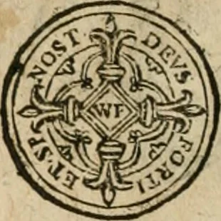 An illustration from Ordonnancie ende instructie naer de welcke voort-aen hen moeten reguleren die ghesworen wisselaers ofte collecteurs vande goude ende silvere penningen, wesende verboden, gheschroyt, te licht oft te seer versleten, ende oversulex verclaert ende ghehouden voor billoen, daer toe geoommitteert om de selve te leveren inde munten van Sijne Majesteyt, ende al daer bekeert te worden in penninghen van hunnen slaghe, 1633, leaf 275