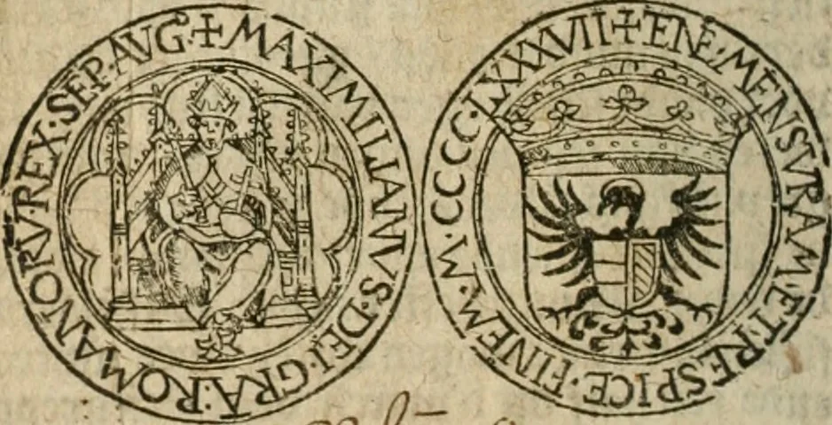 An illustration from Ordonnancie ende instructie naer de welcke voort-aen hen moeten reguleren die ghesworen wisselaers ofte collecteurs vande goude ende silvere penningen, wesende verboden, gheschroyt, te licht oft te seer versleten, ende oversulex verclaert ende ghehouden voor billoen, daer toe geoommitteert om de selve te leveren inde munten van Sijne Majesteyt, ende al daer bekeert te worden in penninghen van hunnen slaghe, 1633, leaf 41