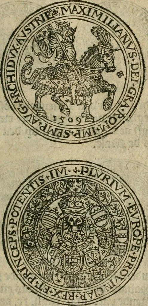An illustration from Ordonnancie ende instructie naer de welcke voort-aen hen moeten reguleren die ghesworen wisselaers ofte collecteurs vande goude ende silvere penningen, wesende verboden, gheschroyt, te licht oft te seer versleten, ende oversulex verclaert ende ghehouden voor billoen, daer toe geoommitteert om de selve te leveren inde munten van Sijne Majesteyt, ende al daer bekeert te worden in penninghen van hunnen slaghe, 1633, leaf 42