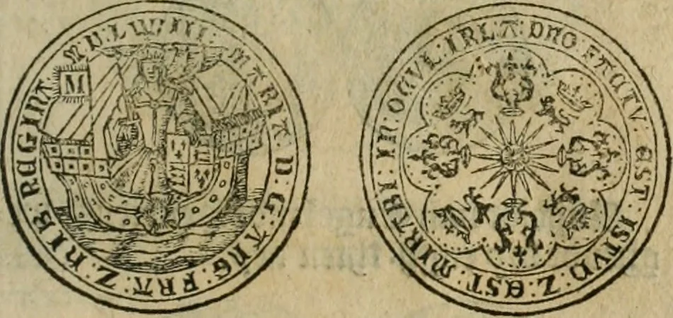 An illustration from Ordonnancie ende instructie naer de welcke voort-aen hen moeten reguleren die ghesworen wisselaers ofte collecteurs vande goude ende silvere penningen, wesende verboden, gheschroyt, te licht oft te seer versleten, ende oversulex verclaert ende ghehouden voor billoen, daer toe geoommitteert om de selve te leveren inde munten van Sijne Majesteyt, ende al daer bekeert te worden in penninghen van hunnen slaghe, 1633, leaf 44