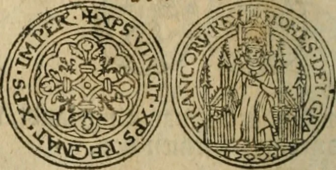 An illustration from Ordonnancie ende instructie naer de welcke voort-aen hen moeten reguleren die ghesworen wisselaers ofte collecteurs vande goude ende silvere penningen, wesende verboden, gheschroyt, te licht oft te seer versleten, ende oversulex verclaert ende ghehouden voor billoen, daer toe geoommitteert om de selve te leveren inde munten van Sijne Majesteyt, ende al daer bekeert te worden in penninghen van hunnen slaghe, 1633, leaf 47