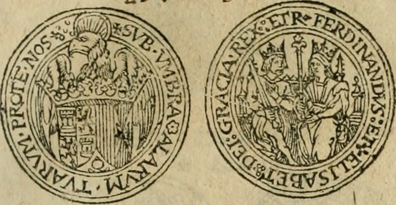 An illustration from Ordonnancie ende instructie naer de welcke voort-aen hen moeten reguleren die ghesworen wisselaers ofte collecteurs vande goude ende silvere penningen, wesende verboden, gheschroyt, te licht oft te seer versleten, ende oversulex verclaert ende ghehouden voor billoen, daer toe geoommitteert om de selve te leveren inde munten van Sijne Majesteyt, ende al daer bekeert te worden in penninghen van hunnen slaghe, 1633, leaf 48