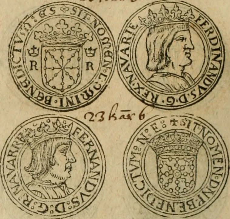 An illustration from Ordonnancie ende instructie naer de welcke voort-aen hen moeten reguleren die ghesworen wisselaers ofte collecteurs vande goude ende silvere penningen, wesende verboden, gheschroyt, te licht oft te seer versleten, ende oversulex verclaert ende ghehouden voor billoen, daer toe geoommitteert om de selve te leveren inde munten van Sijne Majesteyt, ende al daer bekeert te worden in penninghen van hunnen slaghe, 1633, leaf 51