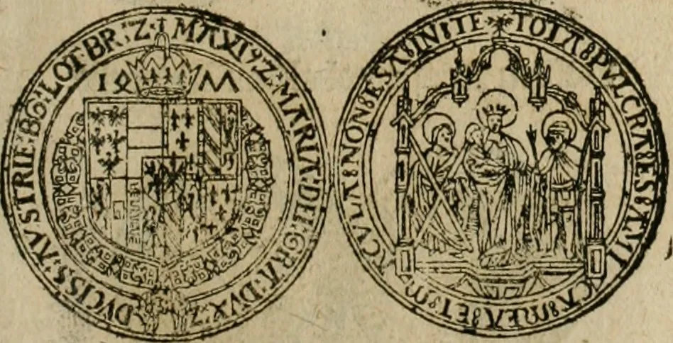 An illustration from Ordonnancie ende instructie naer de welcke voort-aen hen moeten reguleren die ghesworen wisselaers ofte collecteurs vande goude ende silvere penningen, wesende verboden, gheschroyt, te licht oft te seer versleten, ende oversulex verclaert ende ghehouden voor billoen, daer toe geoommitteert om de selve te leveren inde munten van Sijne Majesteyt, ende al daer bekeert te worden in penninghen van hunnen slaghe, 1633, leaf 52